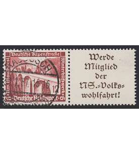 Deutsches Reich Zusammendruck W113 gestempelt Winterhilfe 1936 (12+A11.1)