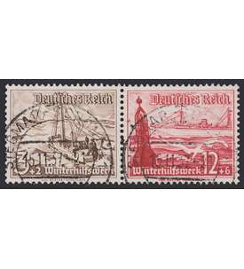 Deutsches Reich Zusammendruck W131 gestempelt Winterhilfe 1937 (3+12)