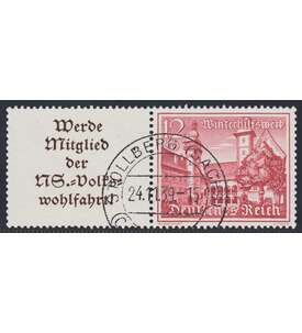 Deutsches Reich Zusammendruck W140 gestempelt Winterhilfe 1939 (A11.4+12)