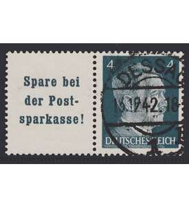 Deutsches Reich Zusammendruck W151 gestempelt Hitler 1941 (A13.3+4)