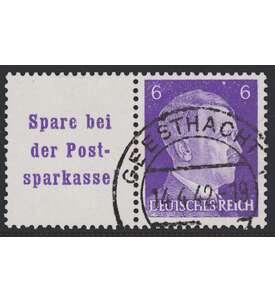 Deutsches Reich Zusammendruck W154 gestempelt Hitler 1941 (A13.4+6)