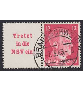 Deutsches Reich Zusammendruck W157 gestempelt Hitler 1941 (A15.2+12)
