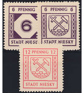Deutsche Lokalausgabe Niesky Nr. 5-7 postfrisch **