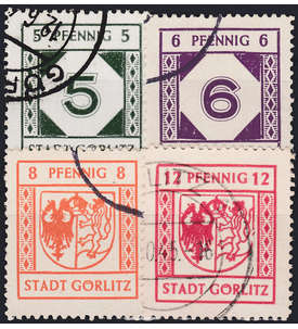 Deutsche Lokalausgabe Görlitz Nr. 9 - 12 x gestempelt