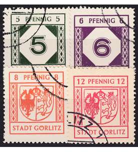 Deutsche Lokalausgabe Görlitz Nr. 13 - 16 gestempelt