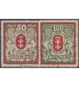 Danzig Nr. 100-101 gestempelt