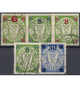 Danzig Nr. 240-242 gestempelt 5 Werte