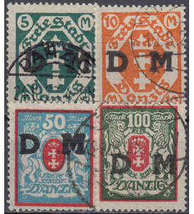 Danzig Dienstmarken Nr. 30-34X gestempelt
