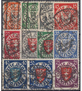 Danzig Dienstmarken Nr. 41-51 gestempelt