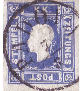 sterreich Nr. 16 gestempelt Kaiser Franz Joseph Zeitungsmarke 1858