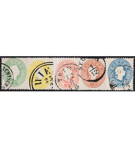 sterreich Nr. 18-22 gestempelt Kaiser Franz Joseph Freimarken 1860