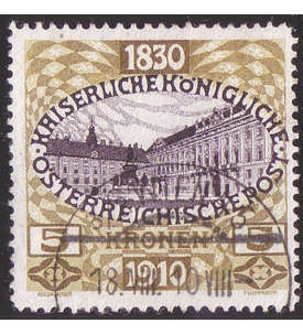 sterreich Nr. 176 gestempelt  80. Geburtstag Franz Joseph 5 Kronen 1910