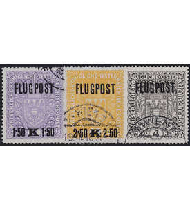 sterreich Nr. 225-227x gestempelt Flugpostmarken 1918