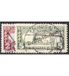 sterreich Nr. 252-253 gestempelt   Aufdruckeilmarken Merkur 1919