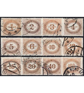 sterreich Portomarken 1900 Nr. 22-33 gestempelt