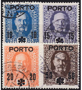 sterreich Portomarken 1917 Nr. 60-63 gestempelt