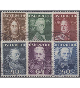 sterreich Nr. 617-622 gestempelt sterreich. Heerfhrer 1935