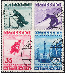 sterreich Nr. 623-626 gestempelt FIS-Wettkmpfe 1936