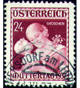 sterreich Nr. 638 gestempelt  Muttertag 1937