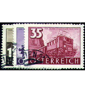 sterreich Nr. 646-648 gestempelt Eisenbahn 1937