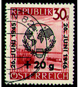sterreich Nr. 771 gestempelt  Vereinte Nationen 1946