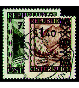sterreich Nr. 835-836 gestemp Aufdruckwerte 1947