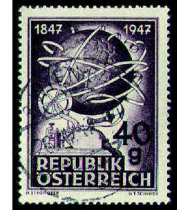 sterreich Nr. 837 gestempelt  100 Jahre Telegrafie 1947