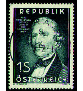 sterreich Nr. 971 gestempelt  Karl Ritter von Ghega 1952