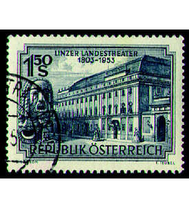 sterreich Nr. 988 gestempelt  Linzer Landestheater 1953