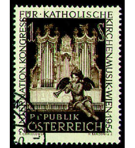 sterreich Nr.1008 gestempelt  Kirchenmusik 1954