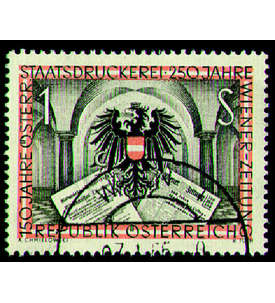 sterreich Nr.1011 gestempelt  Staatsdruckerei 1954
