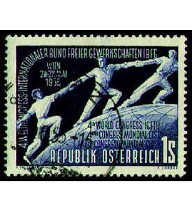 sterreich Nr.1018 gestempelt  Gewerkschaften 1955