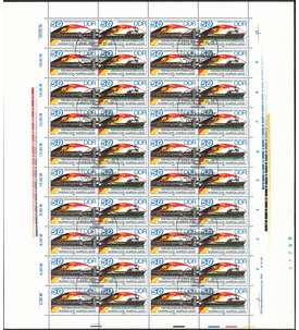 DDR ZD-Bogen Nr. 3052-3053 Eisenbahnfhrverbindung 1986 gestempelt