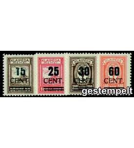 Memel Nr. 234-237 gestempelt