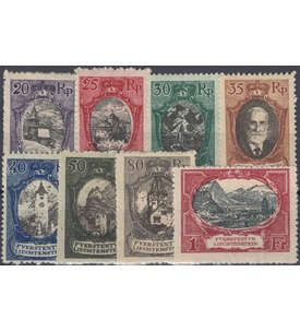 Liechtenstein Nr. 53-60        Freimarken 1921