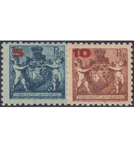 Liechtenstein Nr. 61-62A       Freimarken 1924