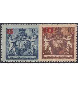 Liechtenstein Nr. 61-62B       Freimarken 1924