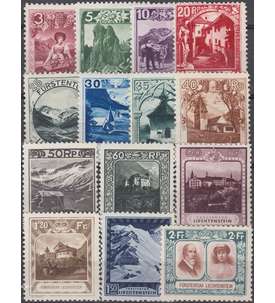 Liechtenstein Nr. 94-107       Freimarken 1930
