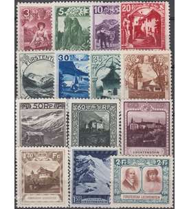Liechtenstein Nr. 94-107       Freimarken 1930