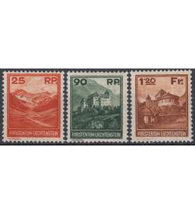 Liechtenstein Nr. 119-121      Freimarken 1933