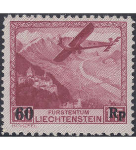   Liechtenstein Nr. 148 postfrisch Flugpost Aufdruckwert