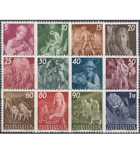 Liechtenstein Nr. 289-300 postfrisch ** Freimarken 1951