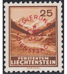 Liechtenstein Nr. D 15 a Dienstmarke