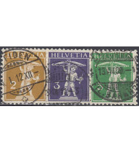 Schweiz Nr. 111-113 gestempelt Tellknabe 1909