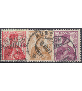 Schweiz Nr. 114-116 gestempelt Helvetia 1909
