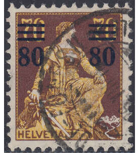 Schweiz Nr. 127 gestempelt     Aufdruck 1915