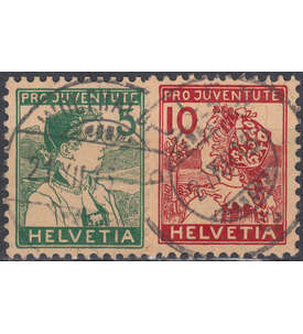 Schweiz Nr. 128-129 gestempelt Pro Juventute 1915