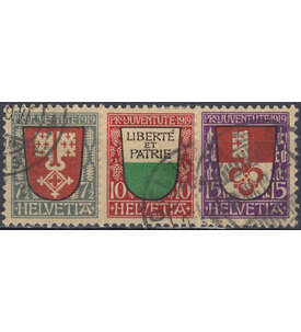 Schweiz Nr. 149-151 gestempelt Pro Juventute 1919