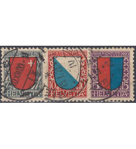Schweiz Nr. 153-155 gestempelt Pro Juventute 1920