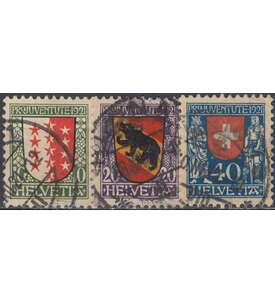 Schweiz Nr. 172-174 gestempelt Pro Juventute 1921